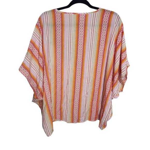 Savanna Jane Sunrise Embroidered Boho Poncho Blouse Top S/M Festival Vibe - Picture 4 of 7